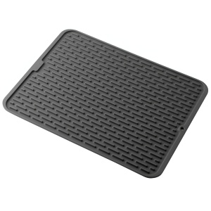 Covoras din Silicon pentru Scurgere Vase, Flippy, Uz Casnic, Rezistent la Temperaturi Ridicate, Izolator, 43x32.5 cm, Negru - Img 5