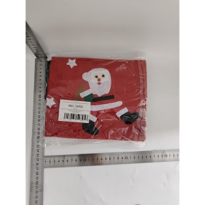 Covoras pentru Bradul de Craciun, Flippy, din Tesatura Pufoasa, cu Fundite de Prindere, Model Mos Craciun, Rosu/ Verde, Diametru 90 cm - Img 2