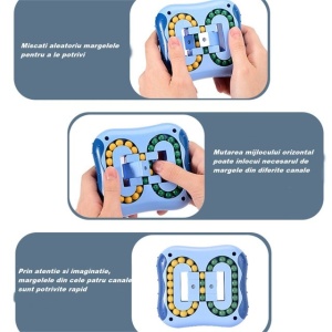 Cub magic interactiv, Magic Bean, jucarie antistres potrivit pentru copii si adulti, Albastru - Img 6