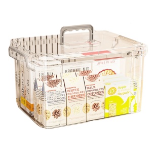 Cutie De Depozitare, Flippy, Tip Valiza, pentru Alimente, Jucarii, Accesorii, Transparenta, Marime S, 24x17x13.5 cm - Img 1