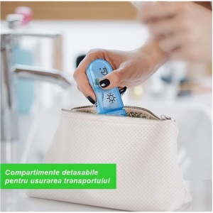 Cutie Depozitare Medicamente, Flippy, 7 Zile, 21 Compartimente, Cutie Suport, Recipiente Detasabile, Portabila, Multicolor, Cutie Transparenta, 15.6x12 cm - Img 2