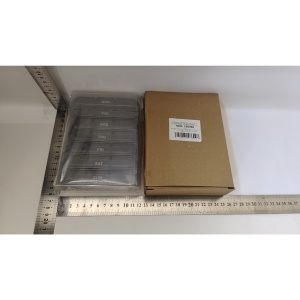 Cutie Depozitare Medicamente, Flippy, 7 Zile, 21 Compartimente, Cutie Suport, Recipiente Detasabile, Portabila, Compartimente Negre, Cutie Transparenta, 15.6x12 cm - Img 8