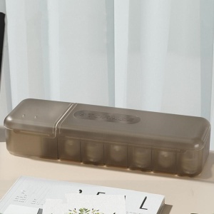 Cutie Organizatoare pentru Cabluri, Flippy, din Plastic, 28 x 9 x 6 cm, Gri - Img 6