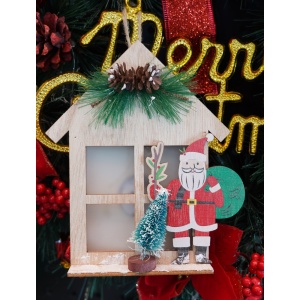 Decoratiune luminoasa, Flippy, Mos Craciun, maro, lungime: 13 cm, latime: 5 cm, inaltime: 17 cm, lemn, interior/exterior - Img 2