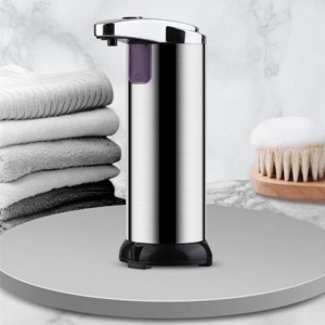 Dispenser pentru Sapun Lichid/Dezinfectant, Flippy, cu Senzor Infrarosu de Miscare, din Otel Inoxidabil, 250 ml, 19 x 11 cm, Gri - Img 8