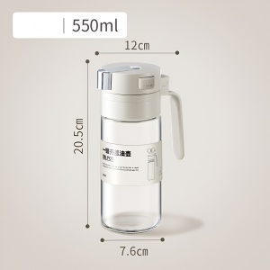 Dispenser pentru Ulei, Flippy, Deschidere si Inchidere Automata a Rezervorul, cu Inductie Gravitationala, 550 ml, 12x7.6x20.5 cm, Alb - Img 13