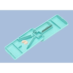 Dispozitiv taiere si depozitare medicamente, Flippy, Albastru, Plastic, 8 x 4 x 1.8 cm - Img 7