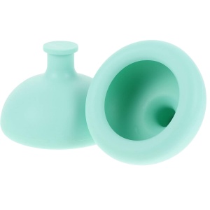 Dispozitiv Terapeutic Sputa, Flippy, Cupa pentru Terapie Toracica, Dispozitiv de Eructare, pentru Sugari si Copii, 7.5 x 6 cm, din Silicon, Verde - Img 2