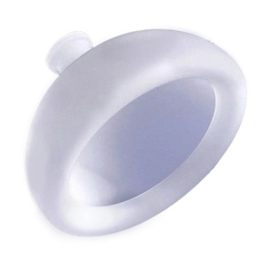 Dispozitiv Terapeutic Sputa, Flippy, Cupa pentru Terapie Toracica, Dispozitiv de Eructare, pentru Adulti si Copii, 10 x 6.5 cm, din Silicon, Alb