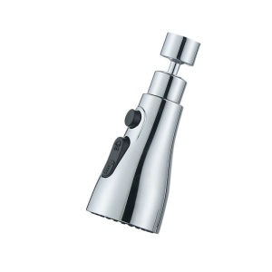 Extensie Robinet Bucatarie, Flippy, Universal, 3 Moduri de Curgere Apa, Otel Inoxidabil, Rotire 360 de Grade, Cap Pivotant, Adaptor Baterie Bucatarie, 9.7x5.1 cm, Gri - Img 1