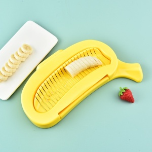 Feliator Multifunctional pentru Alimente, Flippy, Model Banana, pentru Legume si Fructe, Accesoriu pentru Bucatarie, 28.8x18.3 cm, Galben - Img 6