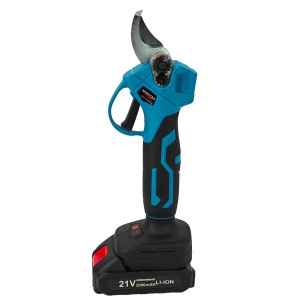 Foarfeca electrica pentru vita de vie, crengi, DDT-CRISTAL cu 2 Acumulatori 21 V, 2000 mAh, Albastru - Img 2