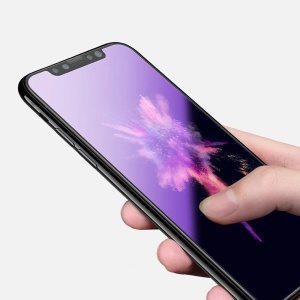 Folie de Protectie, Flippy, pentru iPhone 15 Plus, Ceramic Anti-Blue, 9H, Protectie Ochi, Anti-Soc, Mov - Img 2