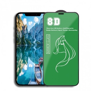 Folie de Protectie, Flippy, pentru iPhone 15 Plus, Tempered Glass Mirror 8D, Efect Oglinda, HD, Verde - Img 1