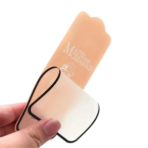 Folie de Protectie, Flippy, pentru iPhone 15 Pro, Full Cover, Matte Ceramics 9D, Anti-soc, Anti-amprenta, Margini Negre, Transparent - Img 2
