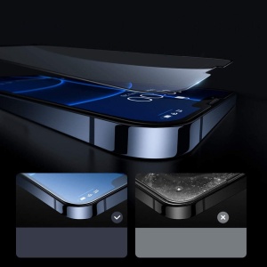 Folie de Protectie, Flippy, pentru iPhone 15 Pro, Tempered Glass 6D, Full Cover, Margini Negre, Transparent - Img 4