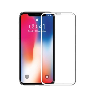 Folie de Sticla Securizata pentru Apple iPhone 15 Pro Max, Flippy, Luminous, Margine Fosforescenta Neon din Silicon, Mat, Anti-Amprenta, Protectie Completa, 9H, Alb - Img 1