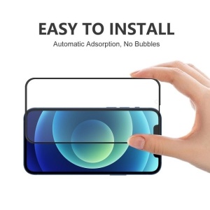 Folie Sticla Flippy® compatibila cu Apple iPhone 14 Plus / 13 Pro Max 111D Negru - Img 4