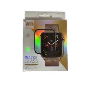Folie Sticla pentru Apple Watch Series 2/3 38 mm adeziv pe margine Negru - Img 15