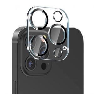 Folie Sticla pentru camera Apple iPhone 14 Pro / 14 Pro Max, Transparent cu margini negre - Img 1