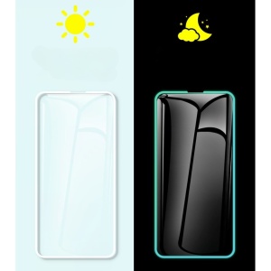 Folie Sticla Securizata Flippy, Luminous, compatibila cu Apple iPhone 12 Pro, Margine fosforescenta verde - Img 6