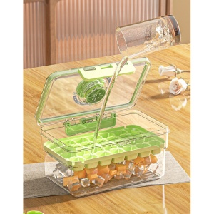 Forma de Gheata, Flippy, Doua Straturi, Inchidere Etans, din PP+PET, 19 x 12 x 9.5 cm, Verde - Img 2