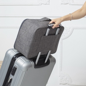 Geanta Organizatoare Flippy, Pentru Cabluri si Accesorii, Portabila, Impermeabila, 24,5 x 18 x10cm, Gri - Img 4