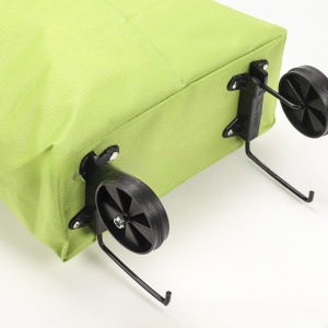 Geanta Pliabila, Flippy, 2 in 1, Carucior cu Roti, pentru Cumparaturi, 19 l, Verde, Plastic, 39 x 46 x 12 cm - Img 7
