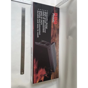Gratar Portabil, Flippy, Confectionat din Metal, pentru Picnic, Gradina, Terasa, Camping, Dimensiuni Reduse, 60x22x23 cm, Negru - Img 2