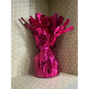 Greutate pentru Baloane cu Heliu, Flippy, din Folie cu Franjuri, 170g, 13 x 5 x 3 cm, Roz - Img 4