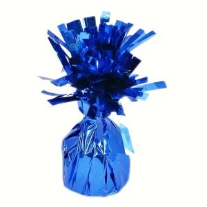Greutate pentru Baloane cu Heliu, Flippy, din Folie cu Franjuri, 170g, 13 x 5 x 3 cm, Albastru - Img 1