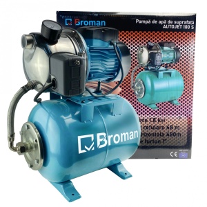 Hidrofor complet Broman AutoJet 100S, 1800W, rezervor 24L, 3600 L/h - Img 1
