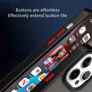 Husa Anti Fall Metal Bracket pentru Apple iPhone 14, Rezistenta la socuri, Margini colorate, Cu inel de prindere magnetic, Flippy, Negru - Img 4