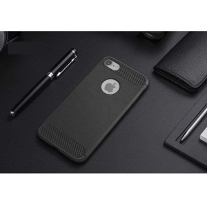 Husa Apple iPhone 6/6S Tpu, carbon, Negru - Img 3