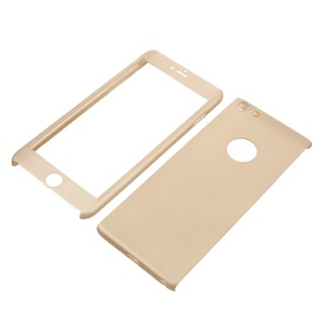 Husa Apple iPhone 6 Plus/6S Plus Full Cover 360 Auriu + Folie de protectie - Img 3