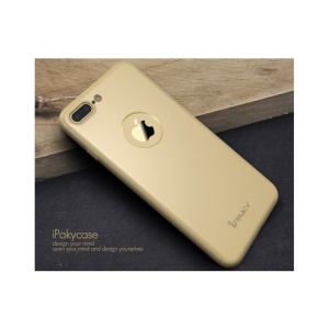 Husa Apple iPhone 7 Plus IPAKY Full Cover 360 Auriu + Folie Cadou - Img 4