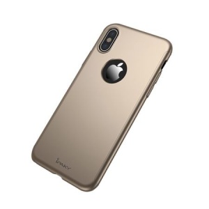 Husa Apple iPhone X IPAKY Full Cover 360 Auriu + Folie Cadou - Img 3