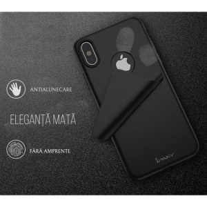 Husa Apple iPhone X IPAKY Full Cover 360 Negru + Folie Cadou - Img 8