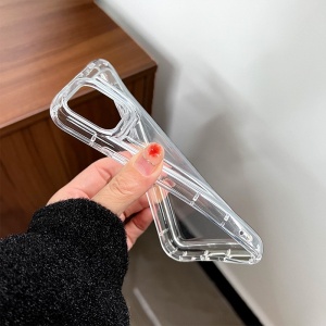 Husa de protectie Flippy, Airbag Shock Absorption, TPU, pentru Apple iPhone 14 , Transparent - Img 2