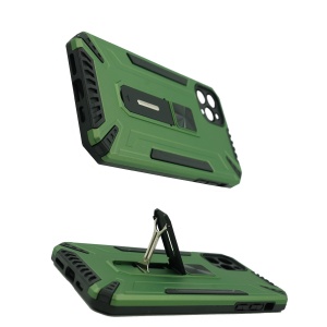 Husa de protectie Flippy compatibila cu Apple iPhone 11 Defender Model 4 cu suport, Verde deschis - Img 4