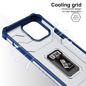 Husa de protectie Flippy compatibila cu Apple iPhone 13 Pro Max Acrylic Armor cu suport Albastru - Img 2