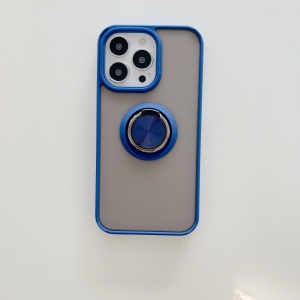Husa de protectie Flippy compatibila cu Apple iPhone 13 Pro Max,Defender cu prindere inel,Albastru - Img 3