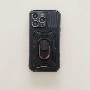 Husa de protectie Flippy compatibila cu Apple iPhone 13 Pro Max Defender Model 4 cu suport,Negru - Img 3