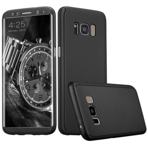 Husa de protectie Flippy compatibila cu Samsung Galaxy S8 Plus Full Cover 360 Negru + Folie de protectie - Img 3