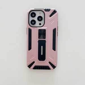 Husa de protectie Flippy pentru Apple iPhone 13 Pro Defender Sergeant Brave cu suport,Roz Auriu - Img 2