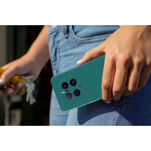 Husa de Protectie, Flippy, pentru Huawei Mate 50 Pro, Liquid Silicone, cu Microfibra pe Interior, Protectie Antisoc, Compatibil Incarcare Wireless, Verde - Img 2