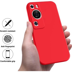 Husa de Protectie, Flippy, pentru Huawei P60 Pro, Liquid Silicon, cu Microfibra pe Interior, Protectie Antisoc, Compatibil Incarcare Wireless, Rosu - Img 6