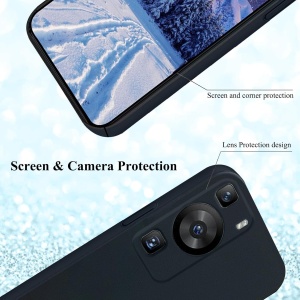 Husa de Protectie, Flippy, pentru Huawei P60 Pro, Liquid Silicone, cu Microfibra pe Interior, Protectie Antisoc, Compatibil Incarcare Wireless, Negru - Img 4