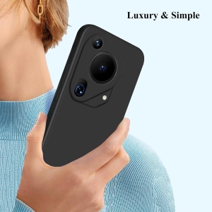 Husa de Protectie, Flippy, pentru Huawei Pura 70, Liquid Silicone, cu Microfibra pe Interior, Protectie Antisoc, Compatibil Incarcare Wireless, Negru - Img 3