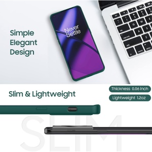 Husa de Protectie, Flippy, pentru OnePlus 11 5G, Liquid Silicone, cu Microfibra pe Interior, Protectie Antisoc, Compatibil Incarcare Wireless, Verde - Img 3